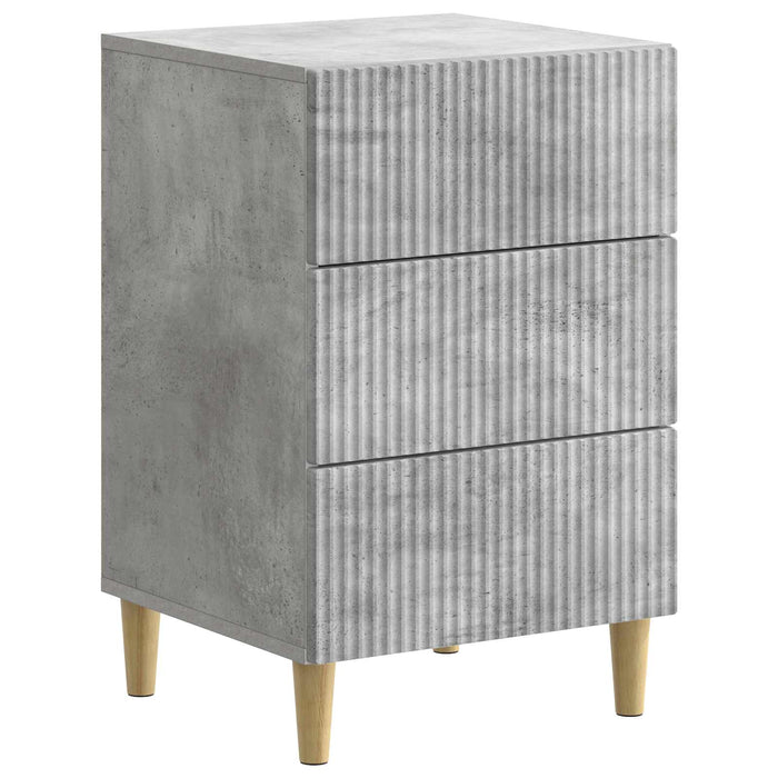 Dulap de noapte Gri Beton 43 x 41 x 66,5 cm Lemn prelucrat - WALTI WALTI