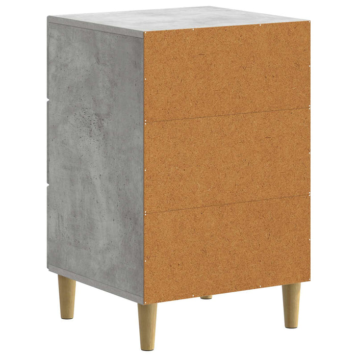 Dulap de noapte Gri Beton 43 x 41 x 66,5 cm Lemn prelucrat - WALTI WALTI