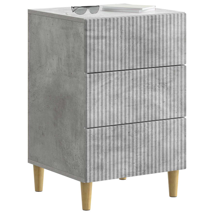 Dulap de noapte Gri Beton 43 x 41 x 66,5 cm Lemn prelucrat - WALTI WALTI