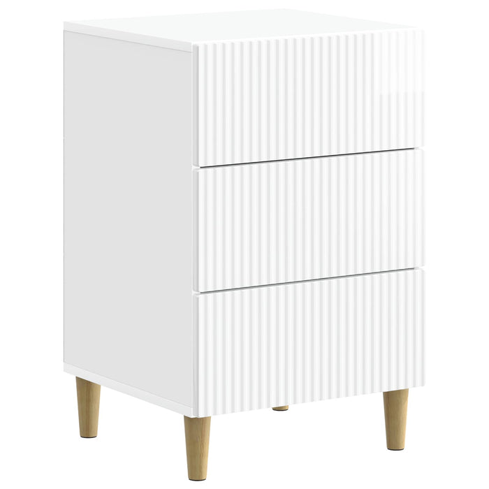 Dulap de noapte cu sertar Alb foarte lucios 43 x 41 x 66,5 cm - WALTI WALTI