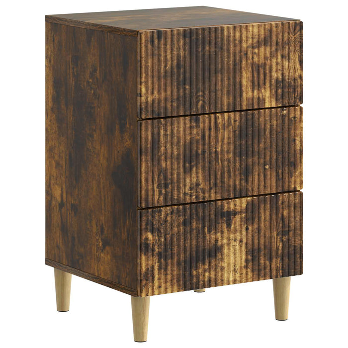 Dulap de noapte Stejar fumuriu 43 x 41 x 66,5 cm Lemn prelucrat - WALTI WALTI