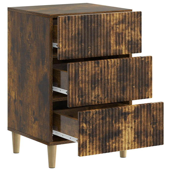 Dulap de noapte Stejar fumuriu 43 x 41 x 66,5 cm Lemn prelucrat - WALTI WALTI