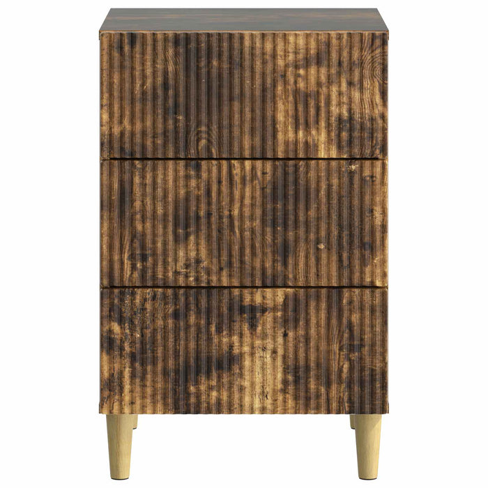 Dulap de noapte Stejar fumuriu 43 x 41 x 66,5 cm Lemn prelucrat - WALTI WALTI