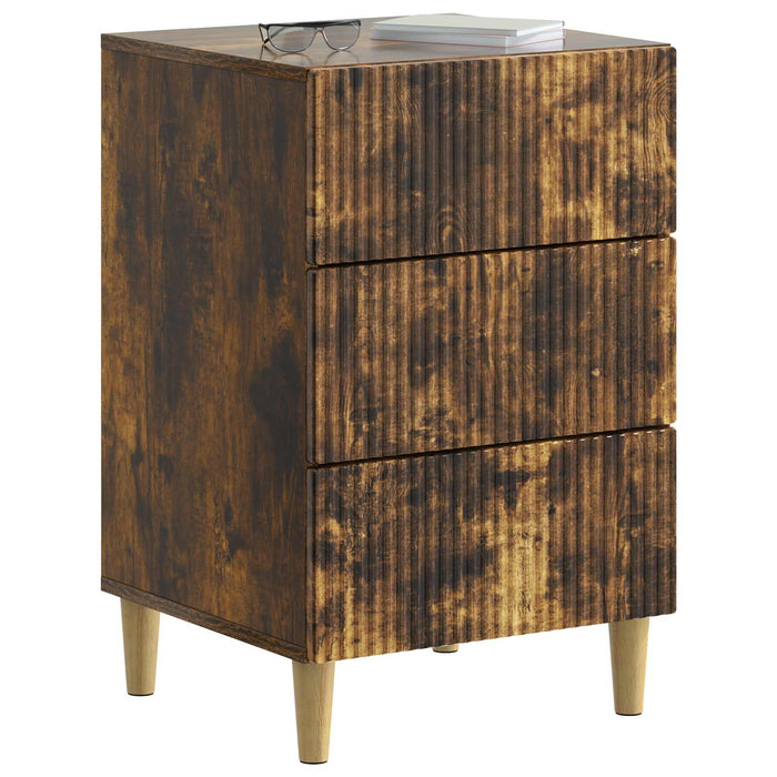 Dulap de noapte Stejar fumuriu 43 x 41 x 66,5 cm Lemn prelucrat - WALTI WALTI