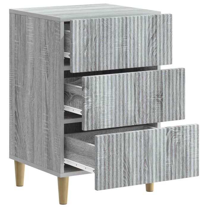 Dulap de noapte Sonoma gri 43 x 41 x 66,5 cm Lemn prelucrat - WALTI WALTI