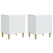 Dulap de noapte 2 pcs Alb 43 x 34,5 x 50 cm Lemn prelucrat - WALTI WALTI