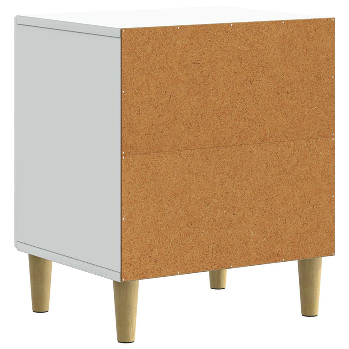 Dulap de noapte 2 pcs Alb 43 x 34,5 x 50 cm Lemn prelucrat - WALTI WALTI