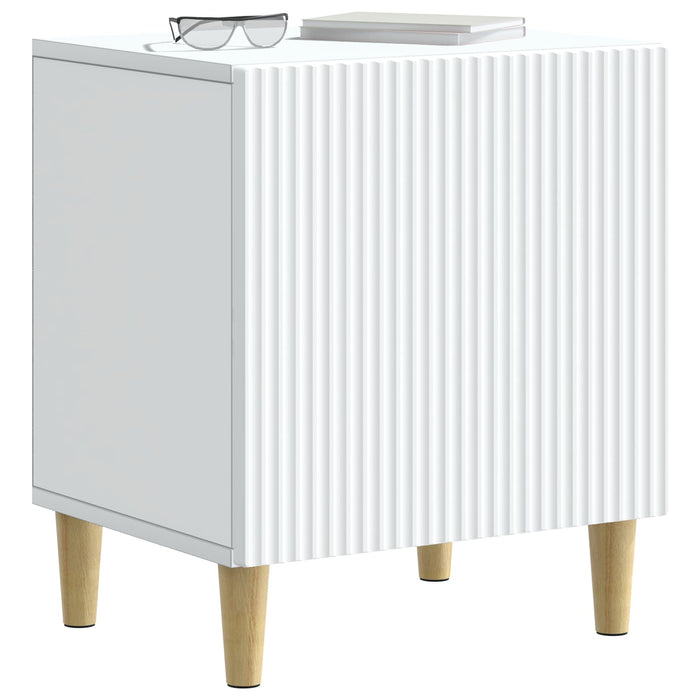 Dulap de noapte 2 pcs Alb 43 x 34,5 x 50 cm Lemn prelucrat - WALTI WALTI