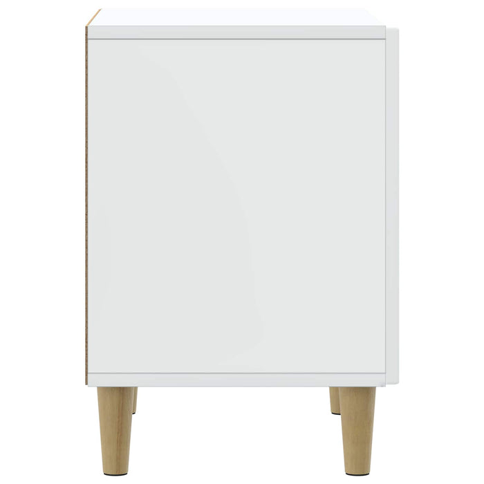 Dulap de noapte 2 pcs Alb 43 x 34,5 x 50 cm Lemn prelucrat - WALTI WALTI
