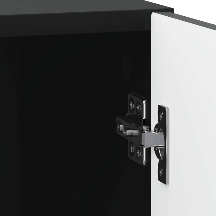 Dulap de noapte 2 pcs Negru 43 x 34,5 x 50 cm Lemn prelucrat - WALTI WALTI