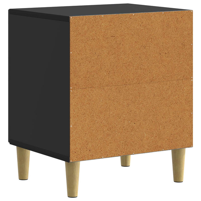 Dulap de noapte 2 pcs Negru 43 x 34,5 x 50 cm Lemn prelucrat - WALTI WALTI
