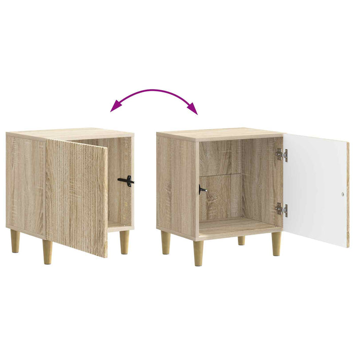 Dulap de noapte 2 pcs Stejar Sonoma 43 x 34,5 x 50 cm - WALTI WALTI