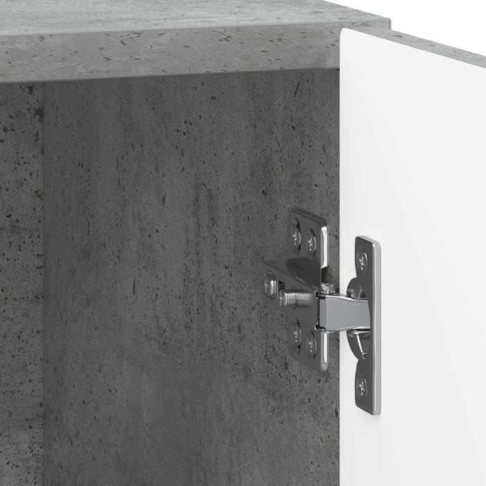 Dulap de noapte Gri Beton 43 x 34,5 x 50 cm Lemn prelucrat - WALTI WALTI