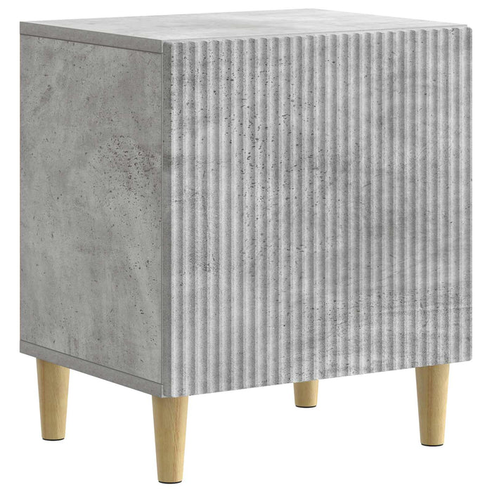 Dulap de noapte Gri Beton 43 x 34,5 x 50 cm Lemn prelucrat - WALTI WALTI