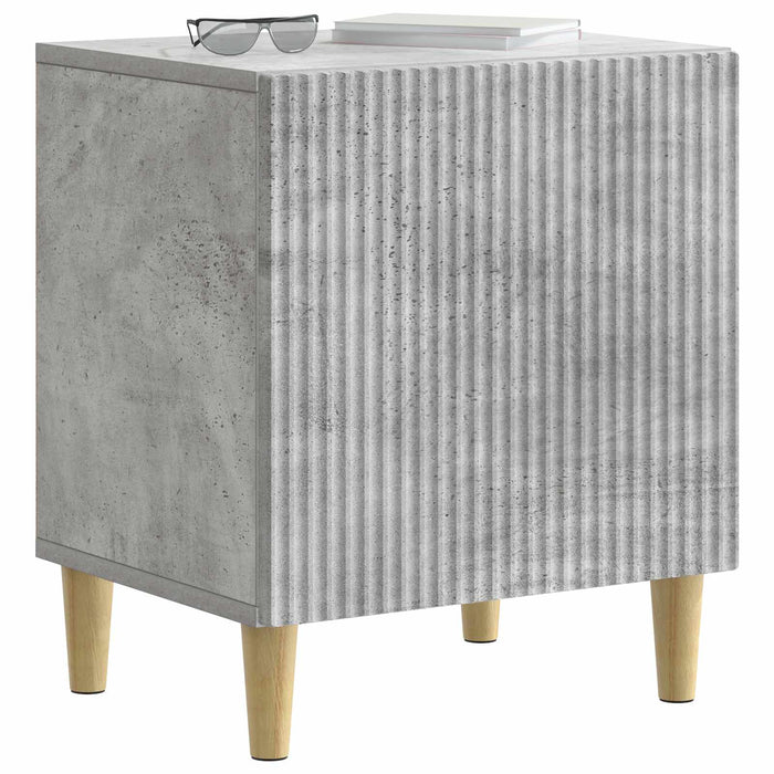 Dulap de noapte Gri Beton 43 x 34,5 x 50 cm Lemn prelucrat - WALTI WALTI