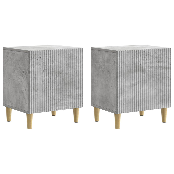 Dulap de noapte 2 pcs Gri Beton 43 x 34,5 x 50 cm - WALTI WALTI