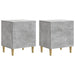Dulap de noapte 2 pcs Gri Beton 43 x 34,5 x 50 cm - WALTI WALTI
