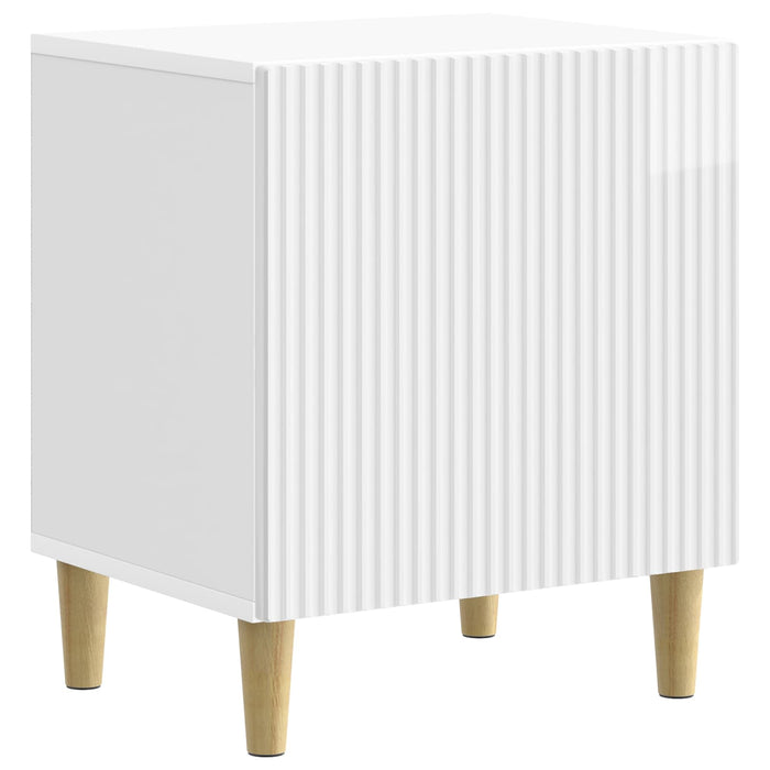 Dulap de noapte Alb foarte lucios 43 x 34,5 x 50 cm - WALTI WALTI