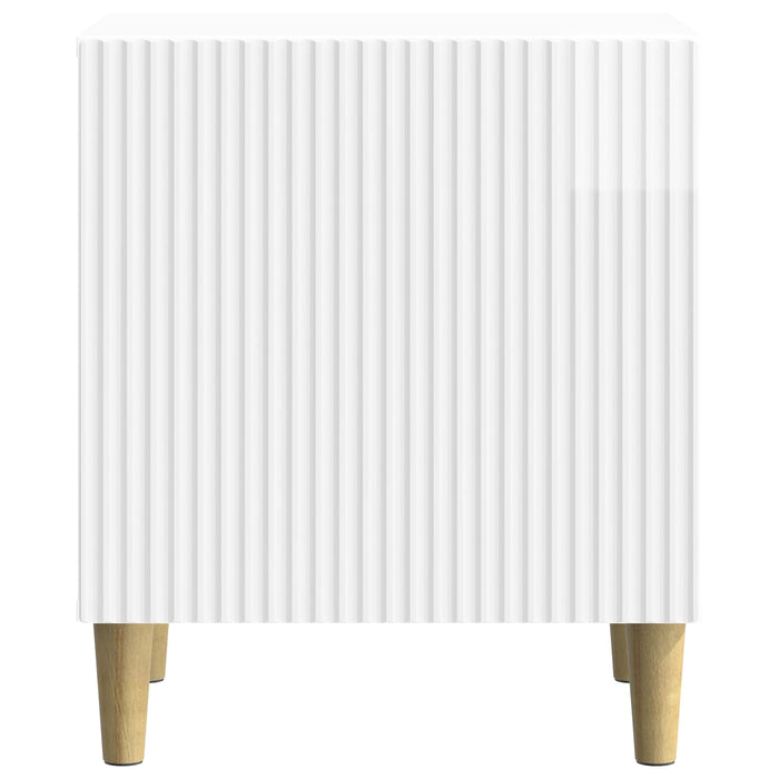 Dulap de noapte Alb foarte lucios 43 x 34,5 x 50 cm - WALTI WALTI