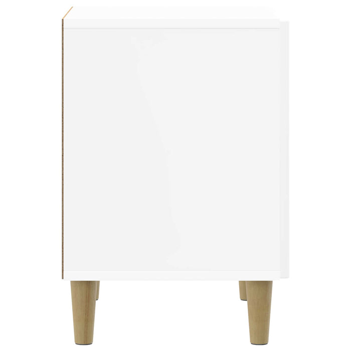 Dulap de noapte 2 pcs Alb foarte lucios 43 x 34,5 x 50 cm - WALTI WALTI