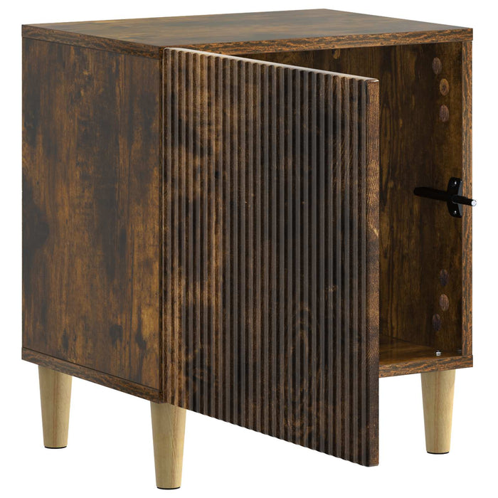 Dulap de noapte Stejar fumuriu 43 x 34,5 x 50 cm Lemn prelucrat - WALTI WALTI