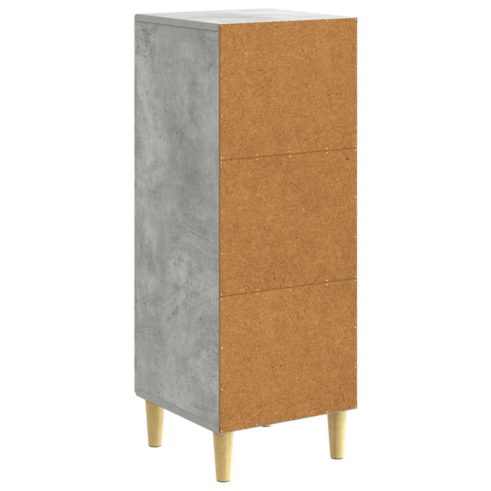 Bufet Gri Beton 33 x 34,5 x 90 cm Lemn prelucrat - WALTI WALTI