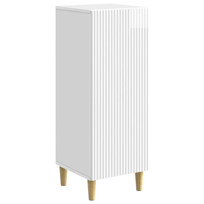Bufet Alb foarte lucios 33 x 34,5 x 90 cm Lemn prelucrat - WALTI WALTI