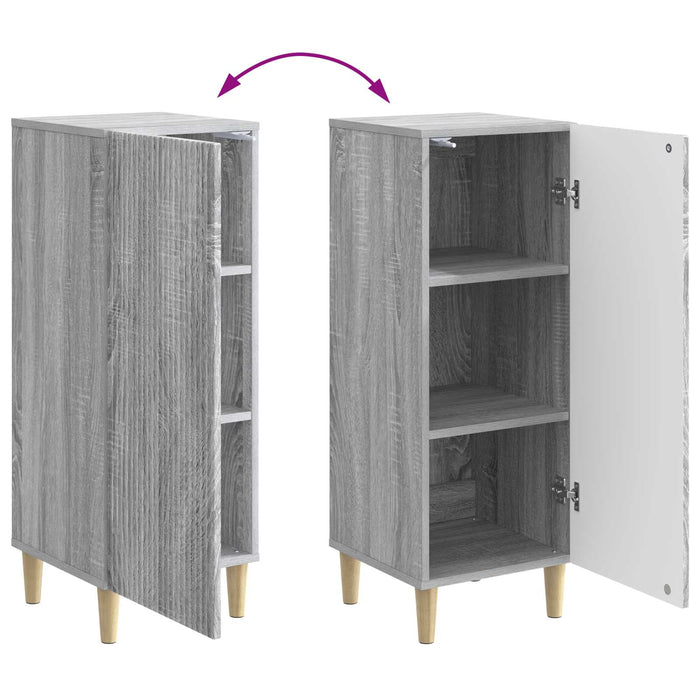 Bufet Sonoma gri 33 x 34,5 x 90 cm Lemn prelucrat - WALTI WALTI