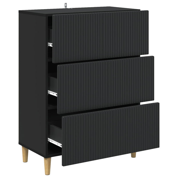 Dulap cu sertare Negru 66 x 34,5 x 90 cm Lemn prelucrat - WALTI WALTI
