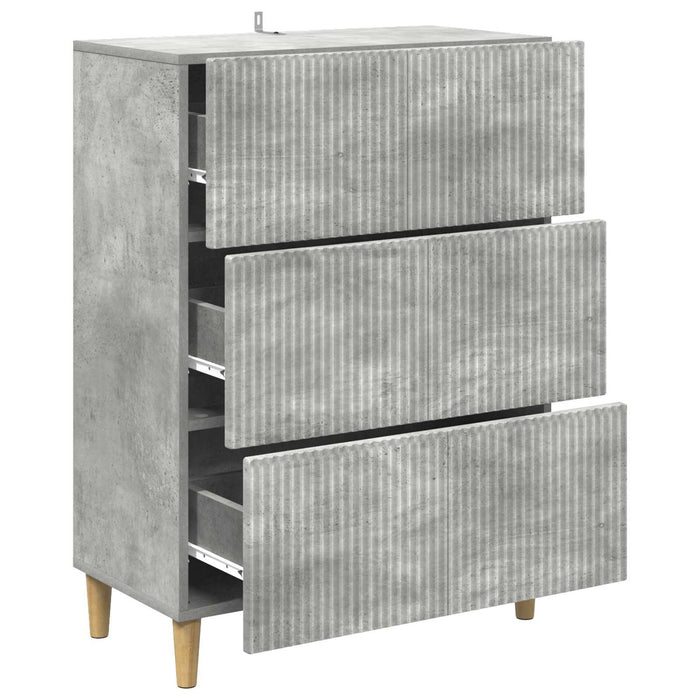 Dulap cu sertare Gri Beton 66 x 34,5 x 90 cm Lemn prelucrat - WALTI WALTI