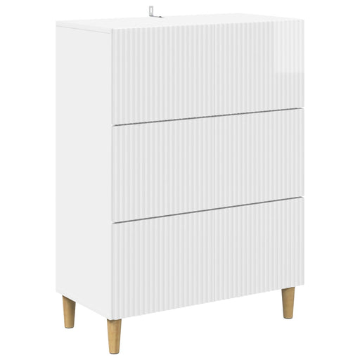 Dulap cu sertare Alb foarte lucios 66 x 34,5 x 90 cm - WALTI WALTI