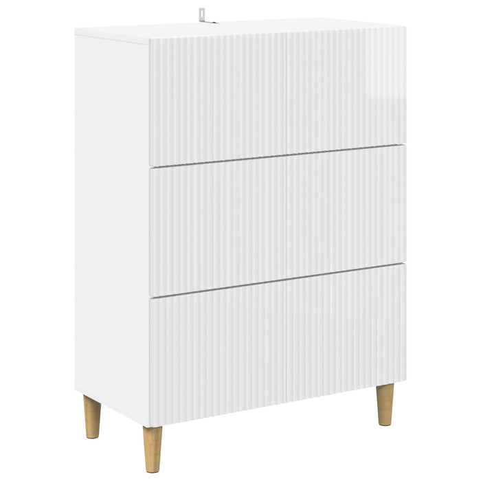 Dulap cu sertare Alb foarte lucios 66 x 34,5 x 90 cm - WALTI WALTI