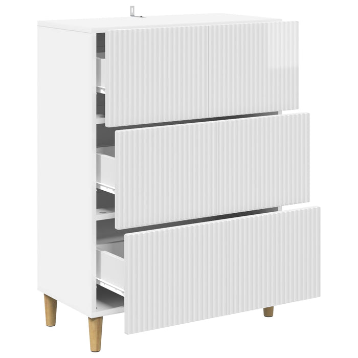 Dulap cu sertare Alb foarte lucios 66 x 34,5 x 90 cm - WALTI WALTI