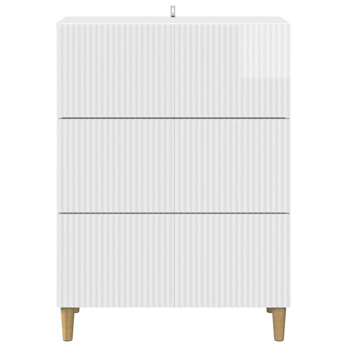 Dulap cu sertare Alb foarte lucios 66 x 34,5 x 90 cm - WALTI WALTI