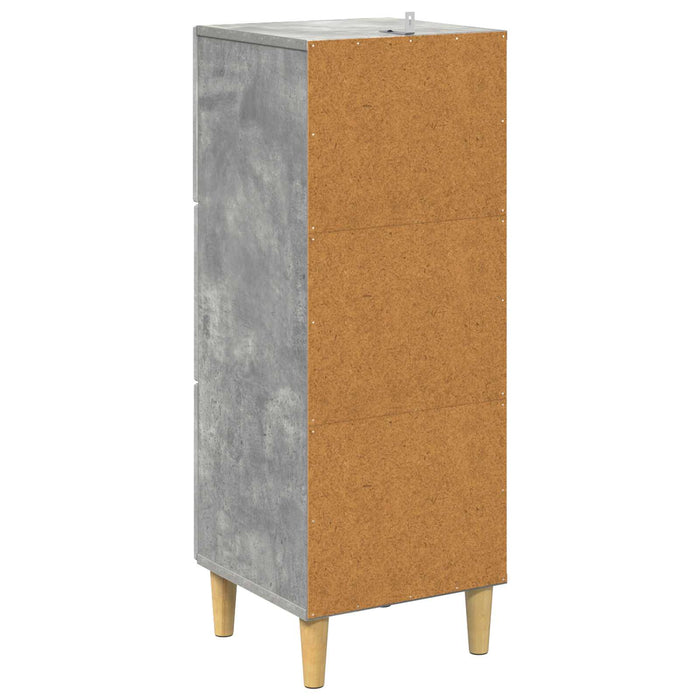 Dulap cu sertare Gri Beton 33 x 34,5 x 90 cm Lemn prelucrat - WALTI WALTI