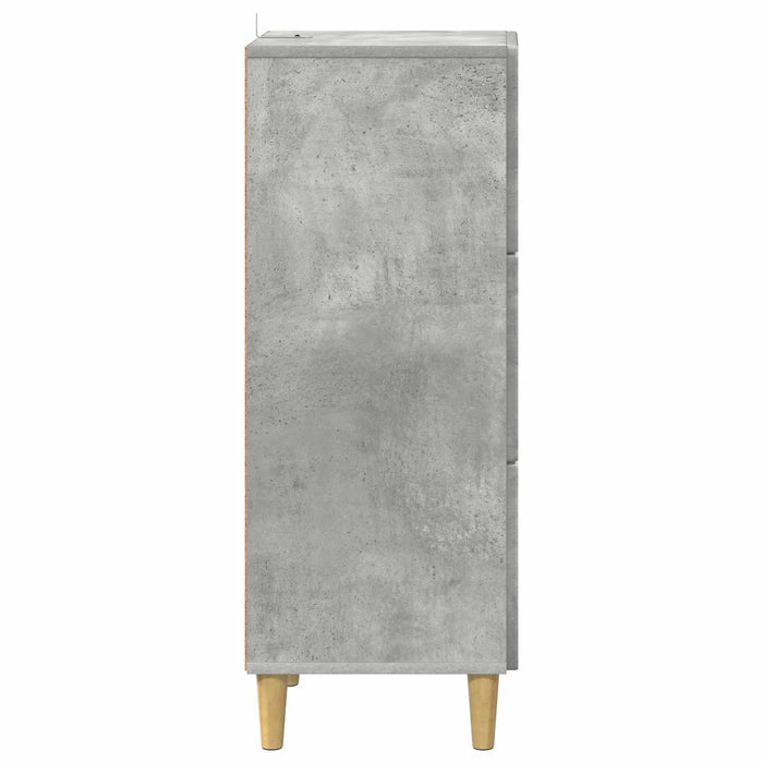 Dulap cu sertare Gri Beton 33 x 34,5 x 90 cm Lemn prelucrat - WALTI WALTI