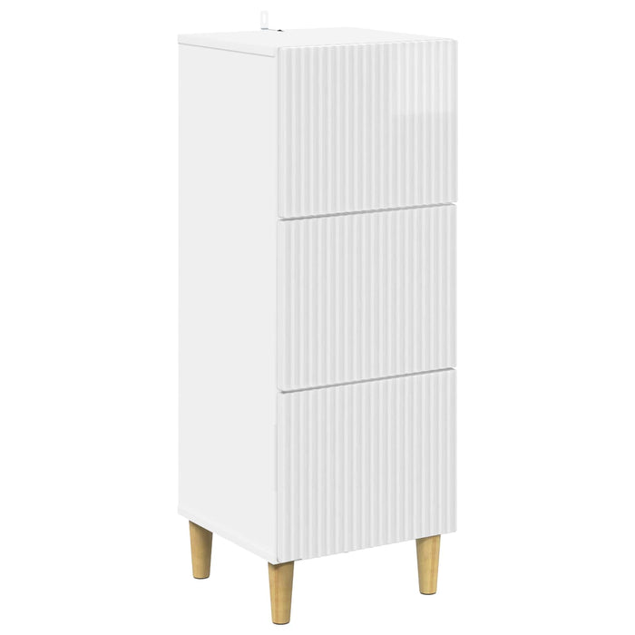 Dulap cu sertare Alb foarte lucios 33 x 34,5 x 90 cm - WALTI WALTI