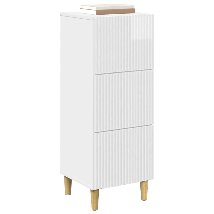 Dulap cu sertare Alb foarte lucios 33 x 34,5 x 90 cm - WALTI WALTI