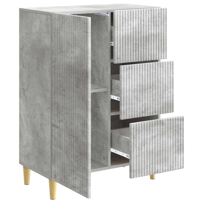 Bufet cu sertar Gri Beton 66 x 34,5 x 90 cm Lemn prelucrat - WALTI WALTI
