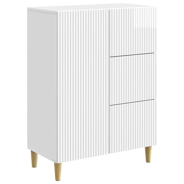 Bufet Alb foarte lucios 66 x 34,5 x 90 cm Lemn prelucrat - WALTI WALTI
