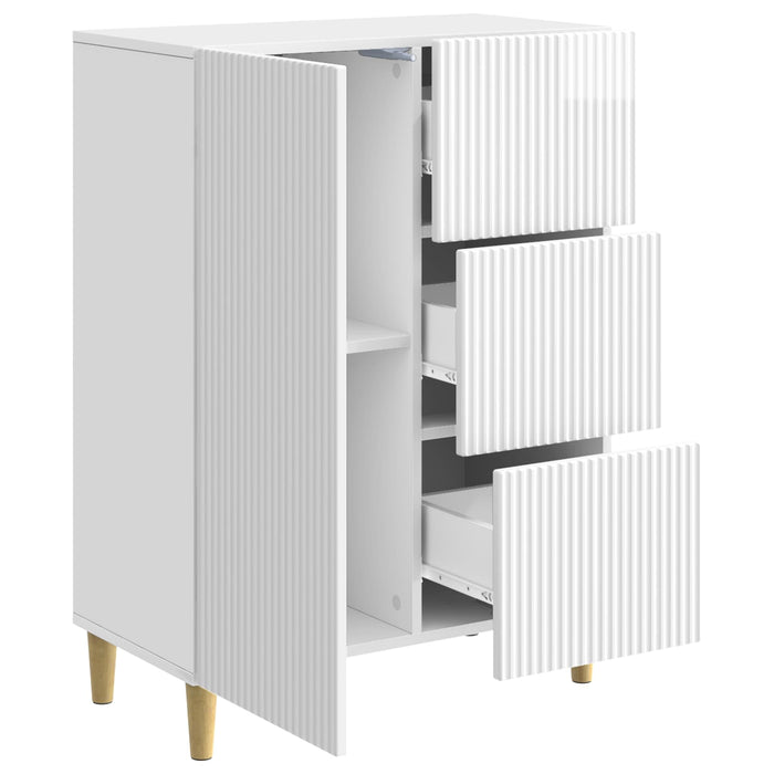 Bufet Alb foarte lucios 66 x 34,5 x 90 cm Lemn prelucrat - WALTI WALTI