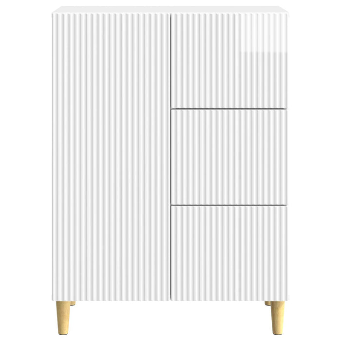 Bufet Alb foarte lucios 66 x 34,5 x 90 cm Lemn prelucrat - WALTI WALTI