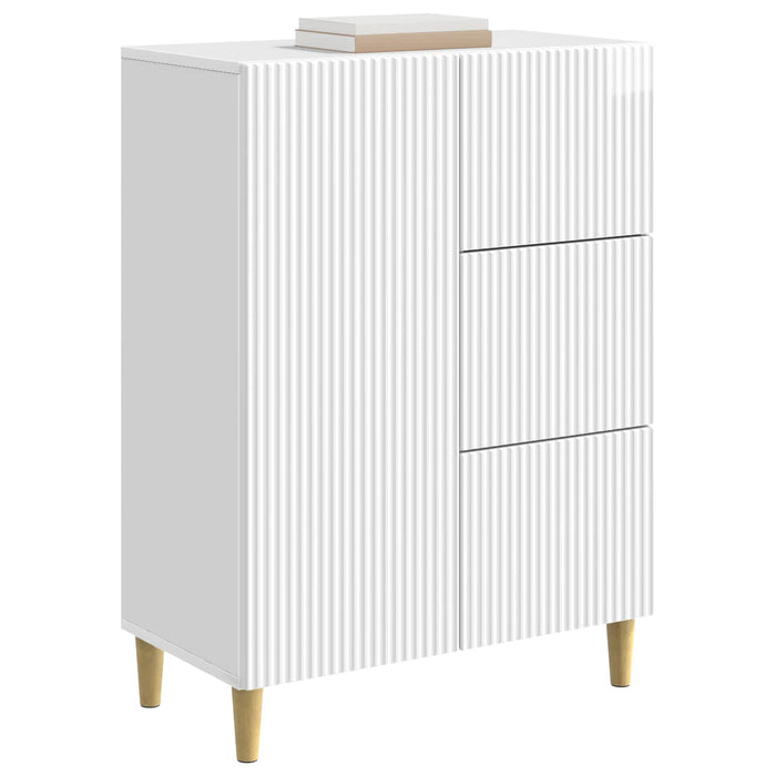 Bufet Alb foarte lucios 66 x 34,5 x 90 cm Lemn prelucrat - WALTI WALTI