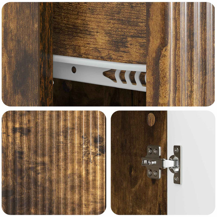 Bufet cu sertar Stejar fumuriu 66 x 34,5 x 90 cm Lemn prelucrat - WALTI WALTI