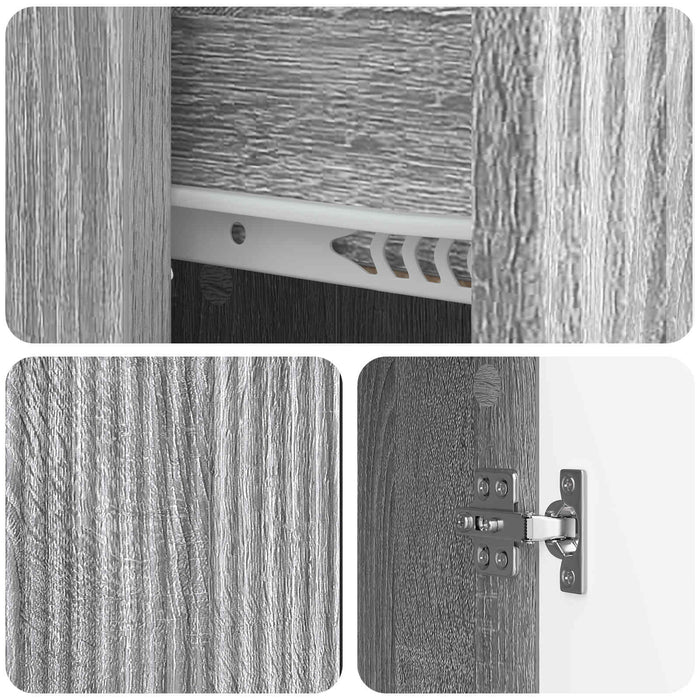 Bufet cu sertar Sonoma gri 66 x 34,5 x 90 cm Lemn prelucrat - WALTI WALTI