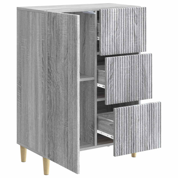 Bufet cu sertar Sonoma gri 66 x 34,5 x 90 cm Lemn prelucrat - WALTI WALTI