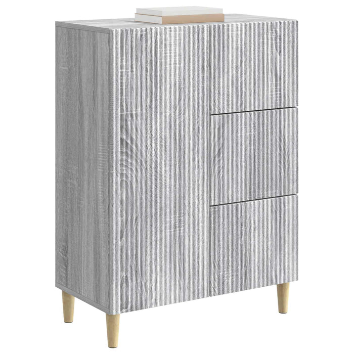 Bufet cu sertar Sonoma gri 66 x 34,5 x 90 cm Lemn prelucrat - WALTI WALTI