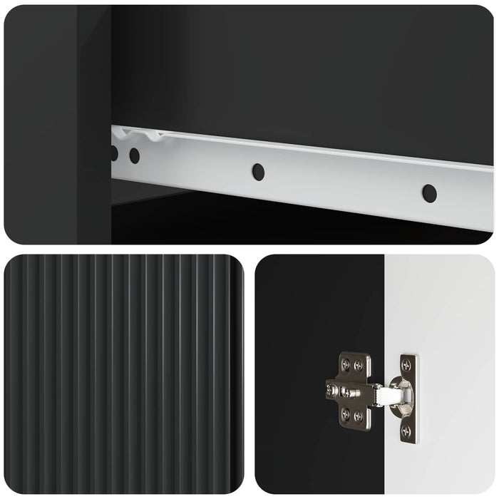 Bufet cu sertar Negru 66 x 34,5 x 90 cm Lemn prelucrat - WALTI WALTI