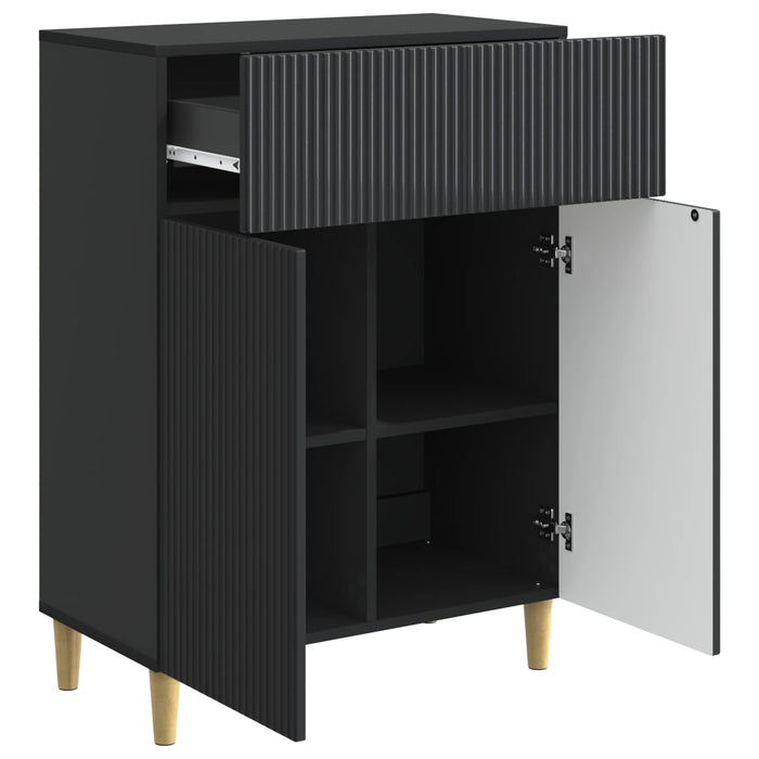 Bufet cu sertar Negru 66 x 34,5 x 90 cm Lemn prelucrat - WALTI WALTI