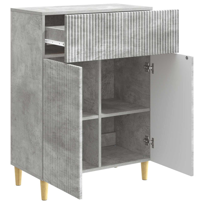 Bufet cu sertar Gri Beton 66 x 34,5 x 90 cm Lemn prelucrat - WALTI WALTI